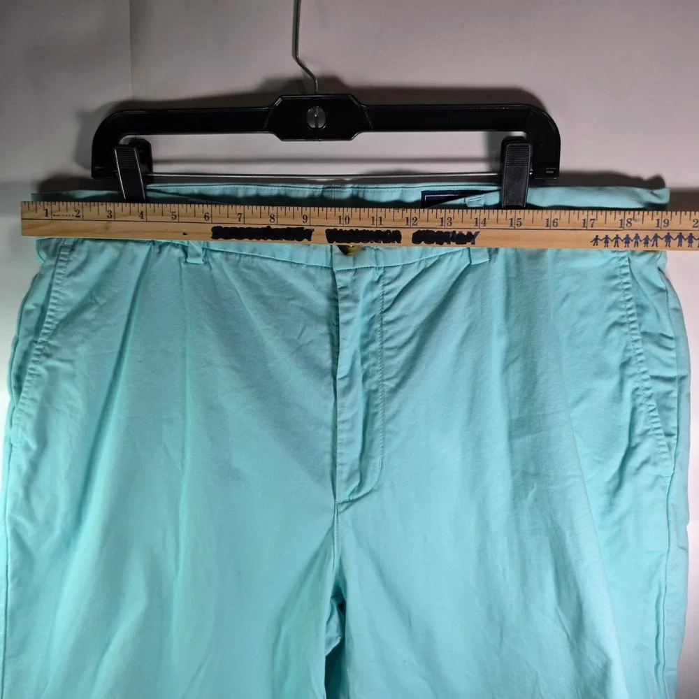 Vineyard Vines Mens Shorts 38 Aqua Mint Green Flat Front Chino 8 Inch Inseam